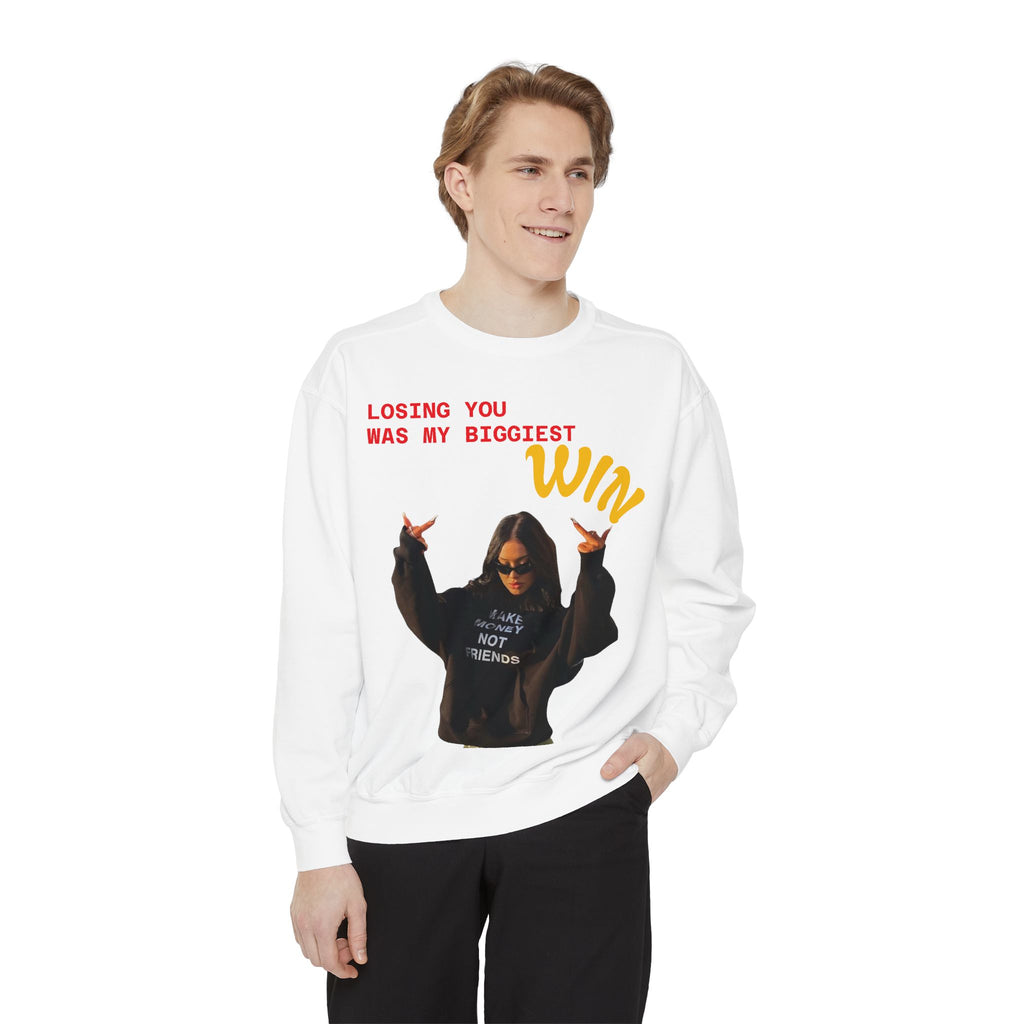 Sweatshirt — "Losing You Was My Biggest Win" Graphic Crewneck