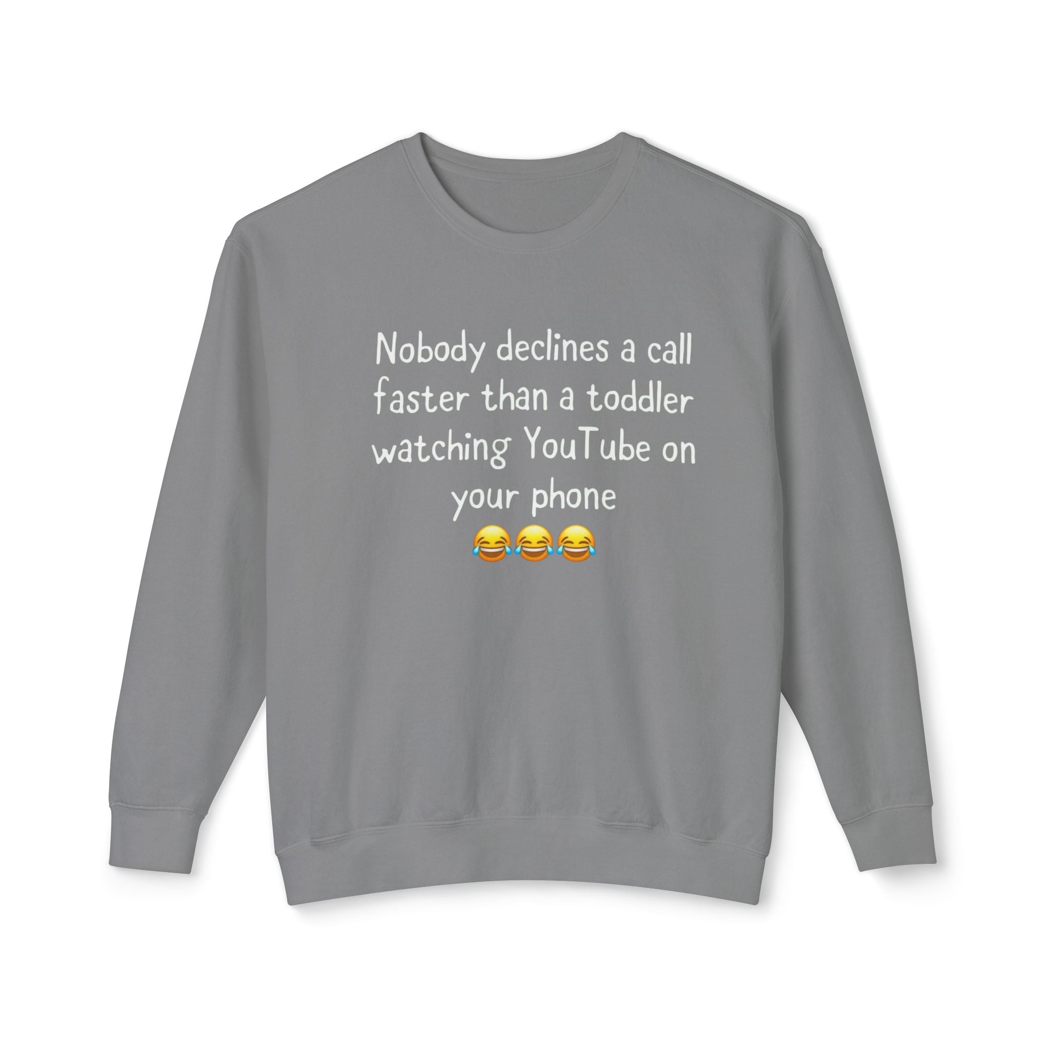 Crewneck Sweatshirt — "That Merch Mood" Smiley Graphic