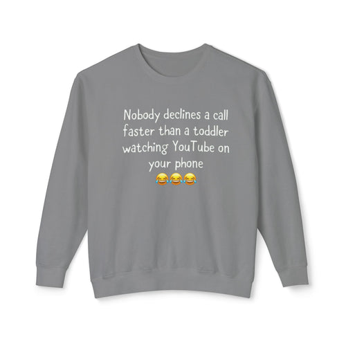 Crewneck Sweatshirt — "That Merch Mood" Smiley Graphic