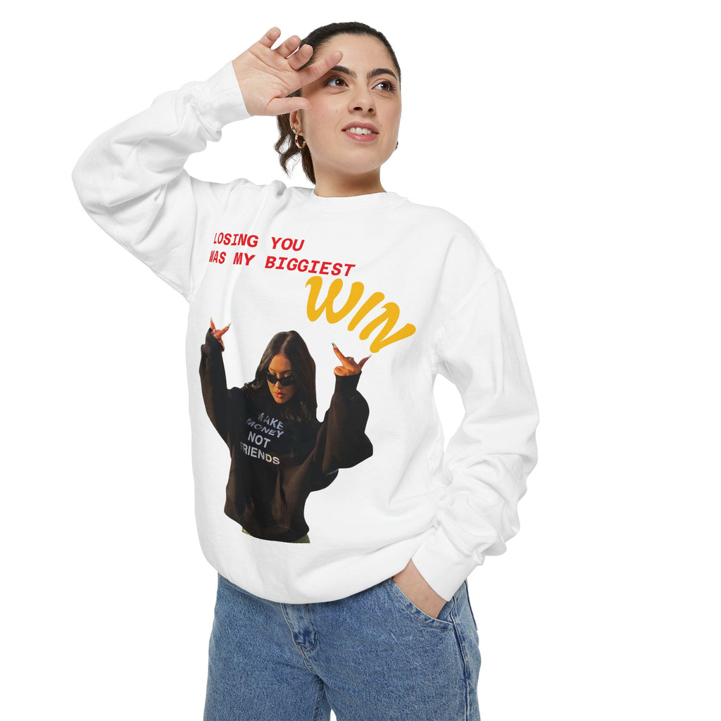 Sweatshirt — "Losing You Was My Biggest Win" Graphic Crewneck