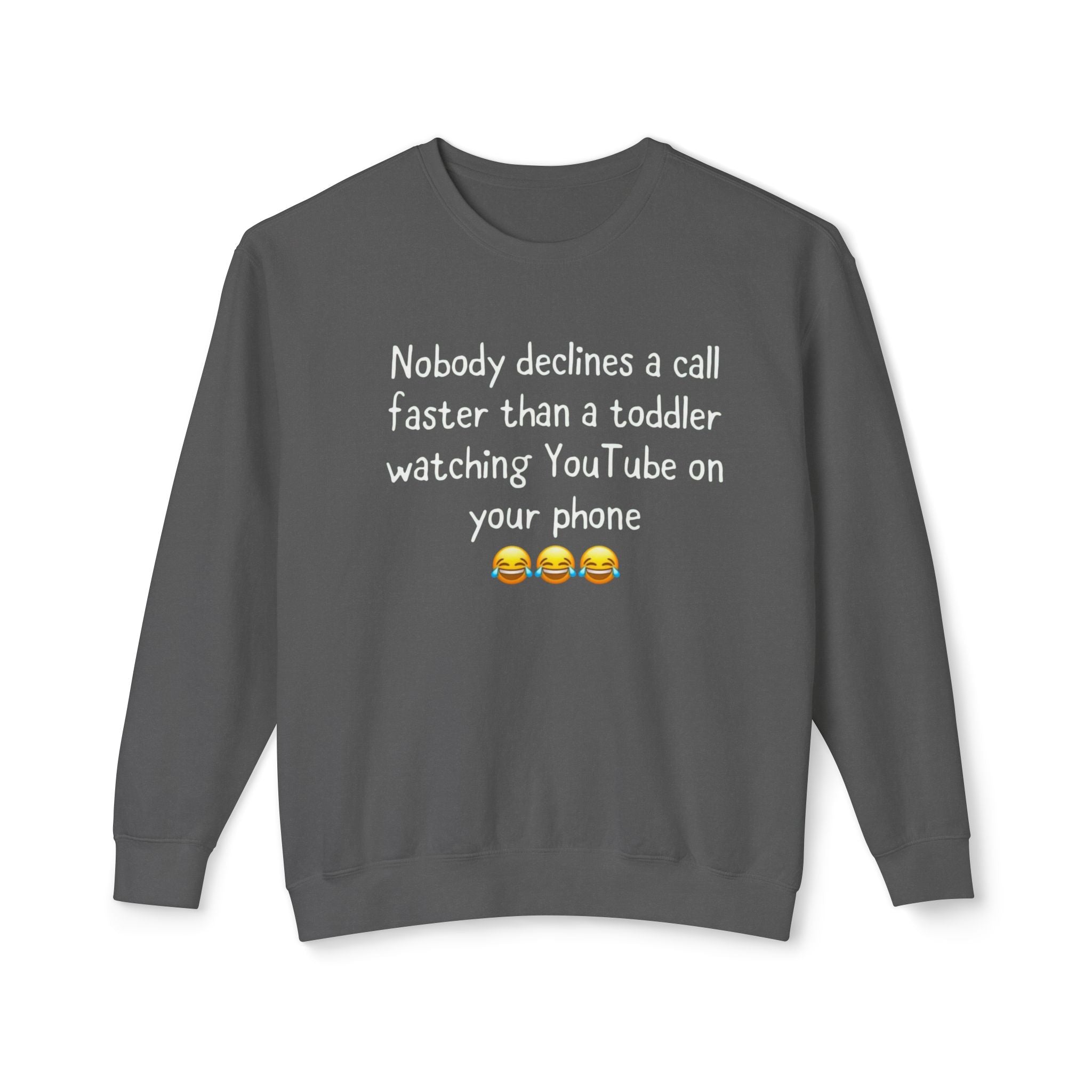 Crewneck Sweatshirt — "That Merch Mood" Smiley Graphic