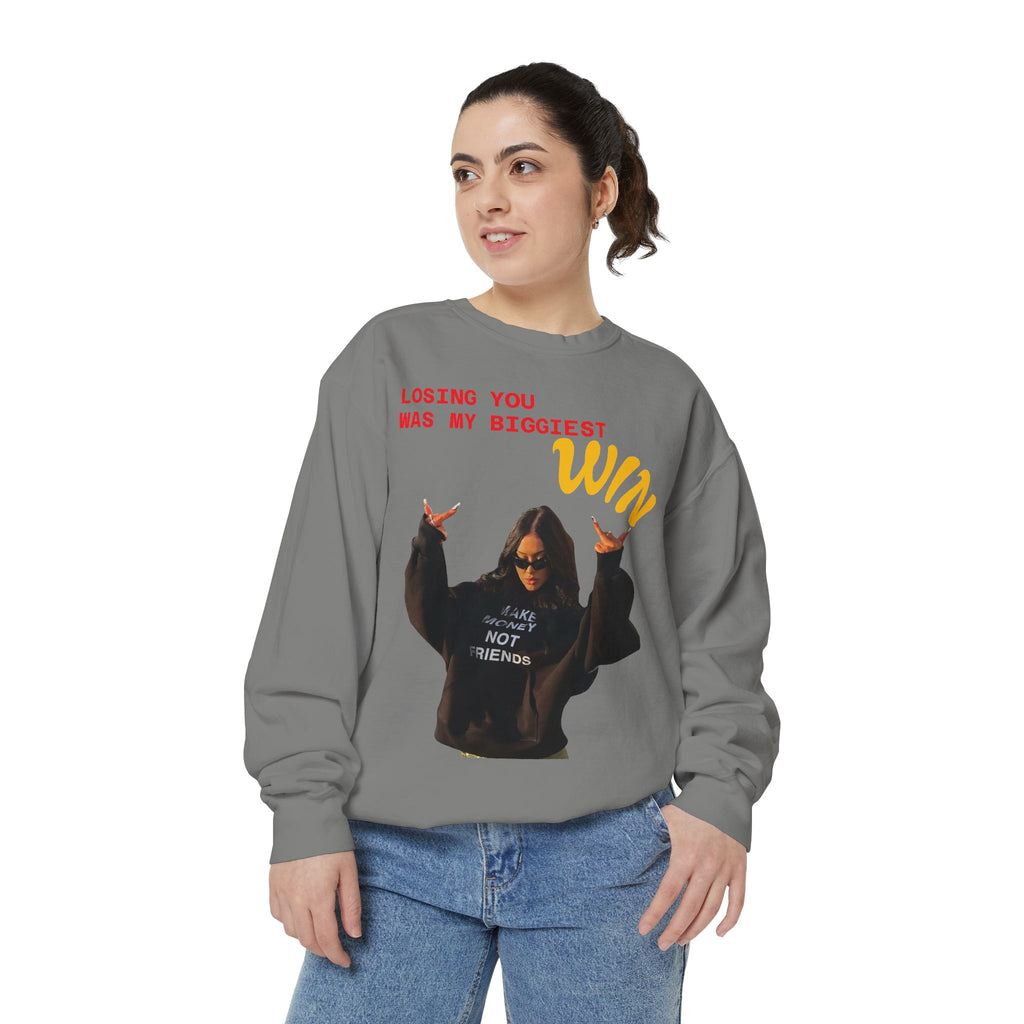 Sweatshirt — "Losing You Was My Biggest Win" Graphic Crewneck
