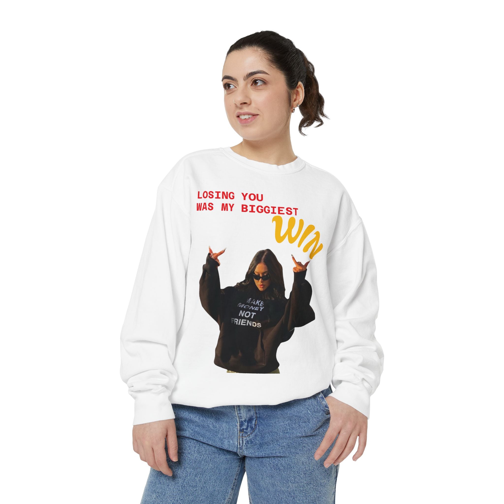 Sweatshirt — "Losing You Was My Biggest Win" Graphic Crewneck